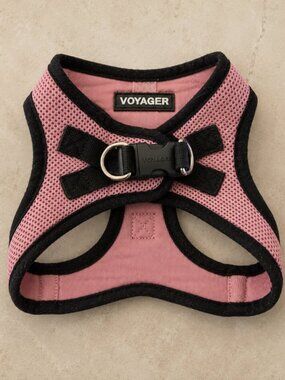 VOYAGER Step-In Air Mesh Dog Harness Pink & Black Medium